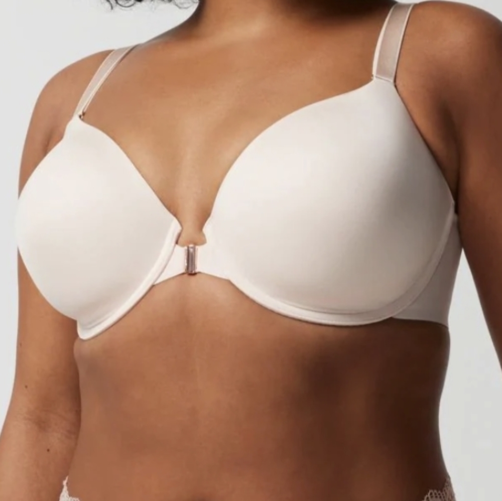 Soma Vanishing Front Close Full Coverage Underwire Bra- Tan 38G